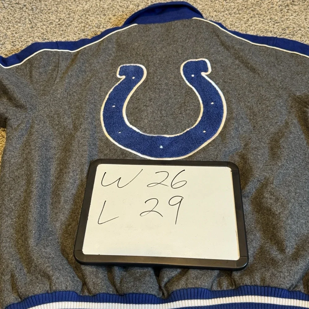 Vintage NFL Indianapolis Colts Varsity Jacket Mens Large Colt Spell Out Football